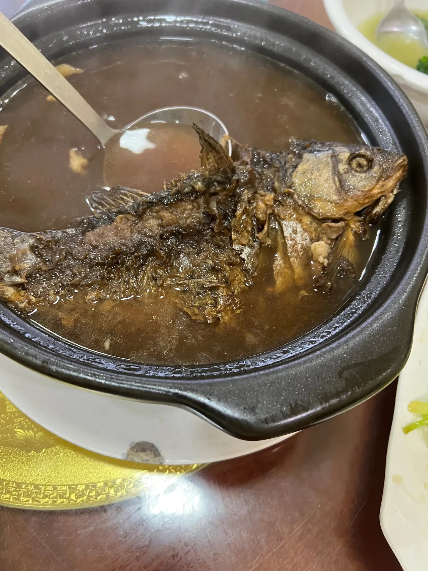 Soup with fish and medicinal herbs
